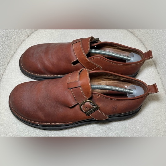 Born men’s sandals clogs loafers brown leather heavy thick outdoor strap 12 - Picture 2 of 14